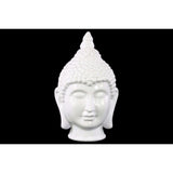 Buddha Head with Pointed Ushnisha Gloss Finish - White