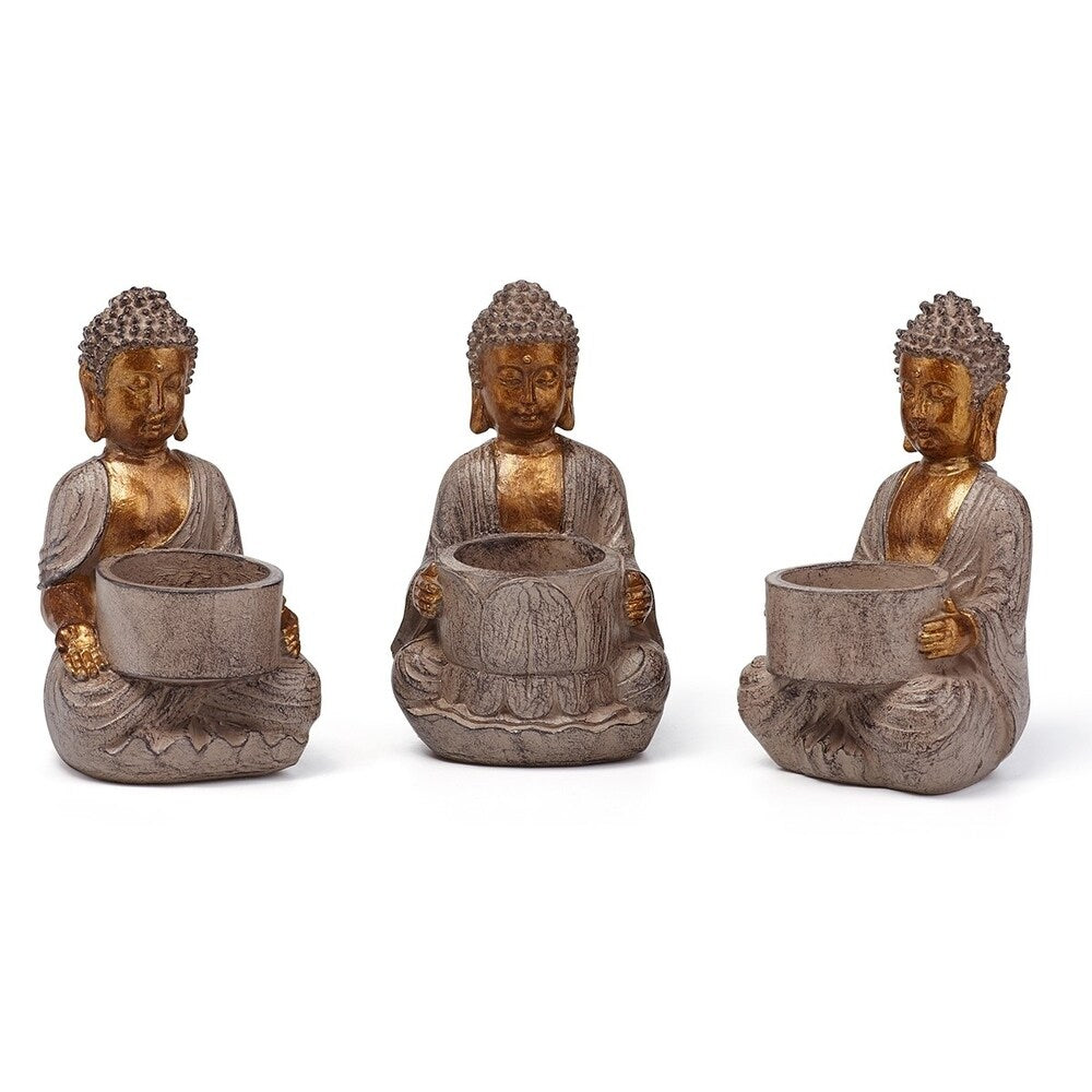 Buddha with Bowl Statuaries - Set of 3