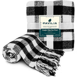 Buffalo Plaid Chenille Throw Blanket for Bed Soft Silky