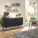 55-inch Kitchen Sideboard Buffet Cabinet with Storage Coffee Bar Cabinet with Doors - N/A