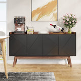 55-inch Kitchen Sideboard Buffet Cabinet with Storage Coffee Bar Cabinet with Doors - N/A