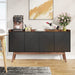 55-inch Kitchen Sideboard Buffet Cabinet with Storage Coffee Bar Cabinet with Doors - N/A