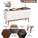 55-inch Kitchen Sideboard Buffet Cabinet with Storage Coffee Bar Cabinet with Doors - N/A
