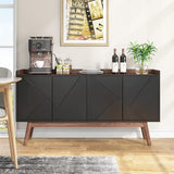 55-inch Kitchen Sideboard Buffet Cabinet with Storage Coffee Bar Cabinet with Doors - N/A