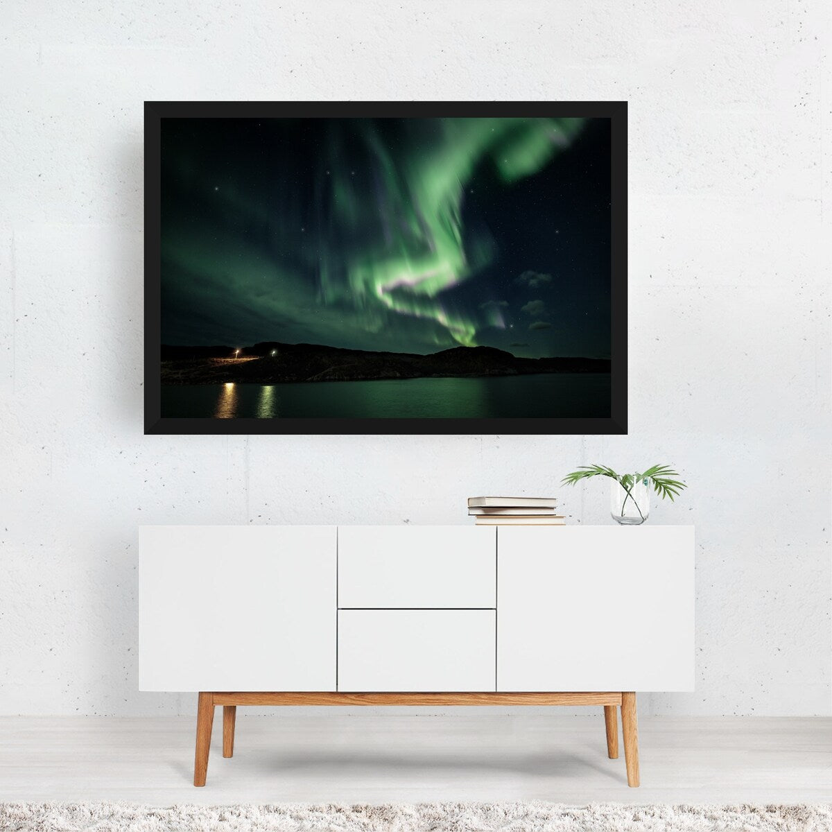 Bug ynes Northern Norway Varanger Auroras 04 Nature Art Print/Poster