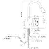 Builders Shoppe Contemporary Single Handle 16" Pull-Down Kitchen Faucet
