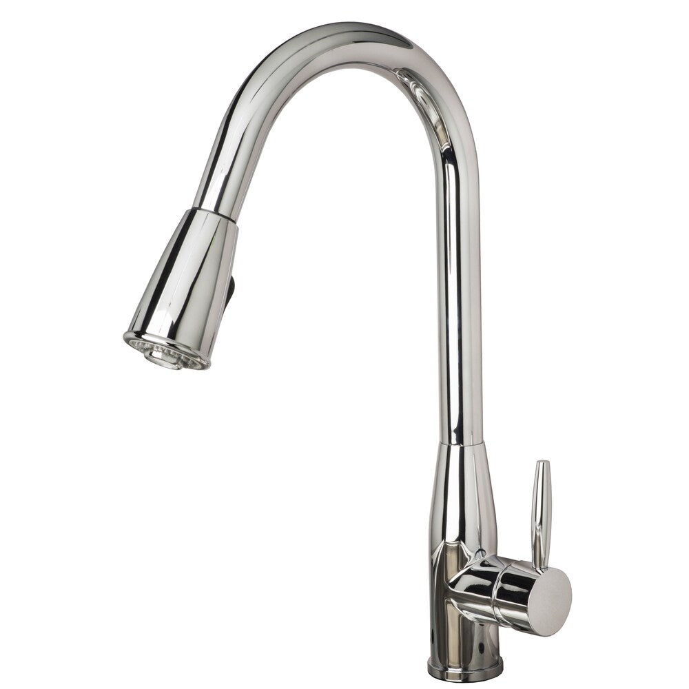 Builders Shoppe Contemporary Single Handle 16" Pull-Down Kitchen Faucet