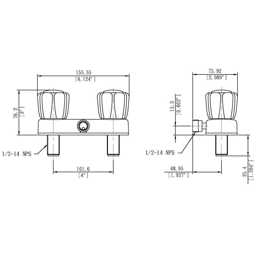 Builders Shoppe 3220A/4120 RV/Motorhome Replacement Shower Faucet Valve Diverter with Matching Hand Held Shower Set