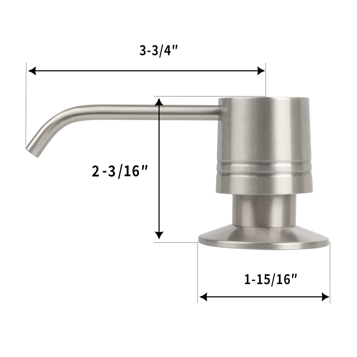 Built in Soap Dispenser Refill from Top with 17 OZ Bottle - 3 Years Warranty
