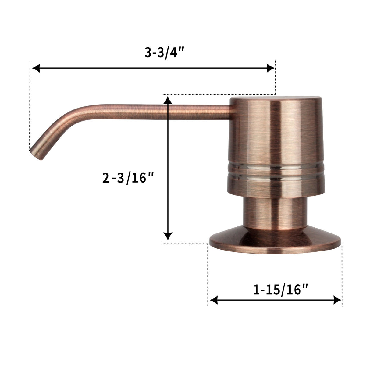 Built in Soap Dispenser Refill from Top with 17 OZ Bottle - 3 Years Warranty