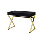 Built-in USB Port Writing Desk, Four Classic Colors, Modern Appearance with 2 Storage Drawers
