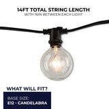 Bulbrite 14-foot Indoor/Outdoor Decorative String Light with Incandescent Globe