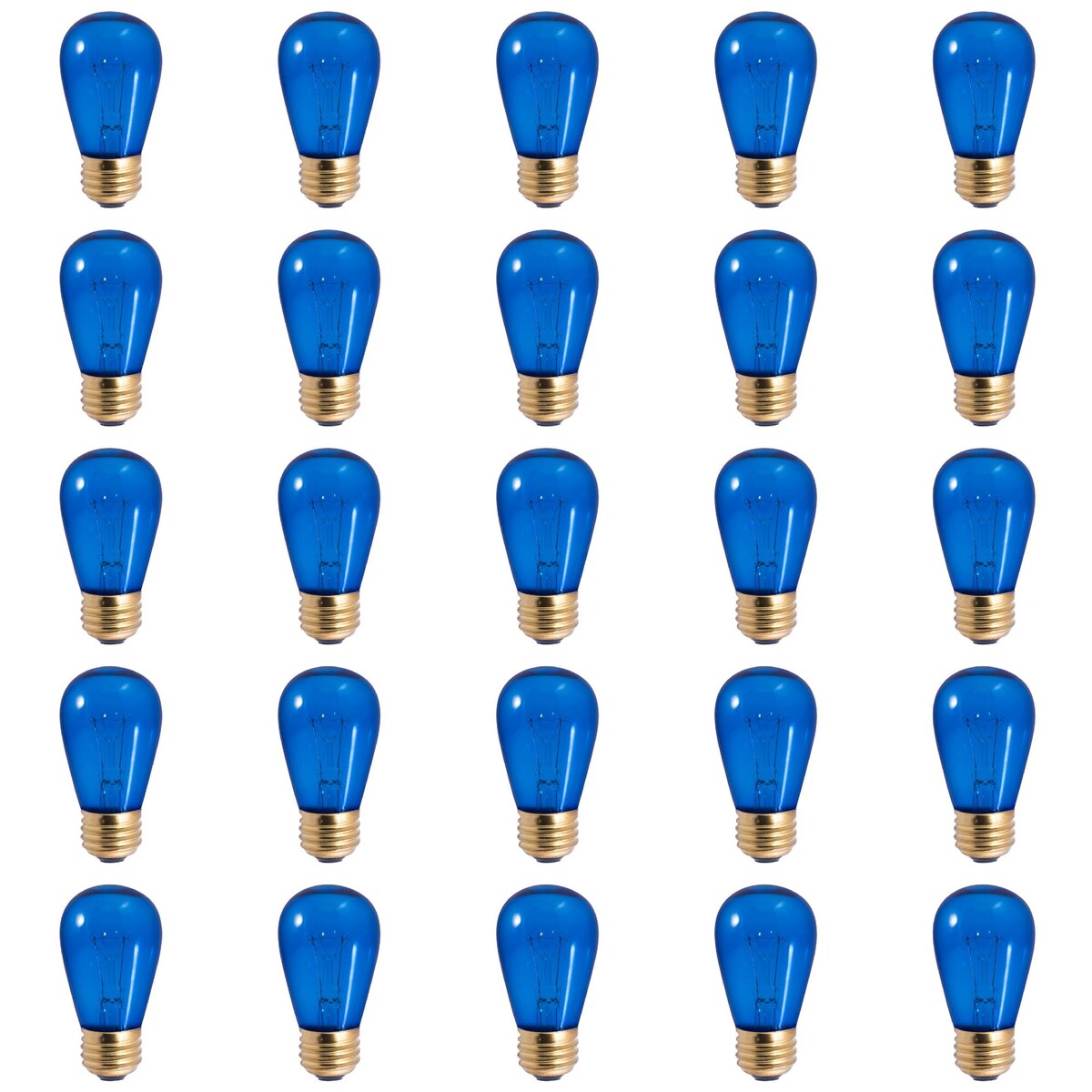 Bulbrite Pack of (25) 11 Watt Dimmable S14 Incandescent Light Bulbs with Medium (E26) Base