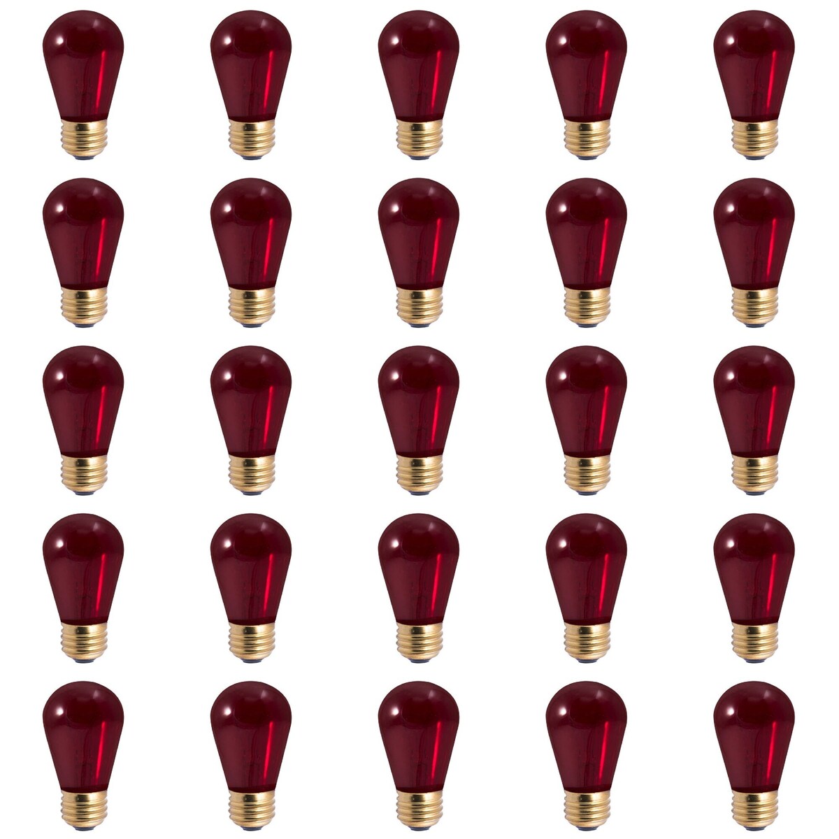 Bulbrite Pack of (25) 11 Watt Dimmable S14 Incandescent Light Bulbs with Medium (E26) Base