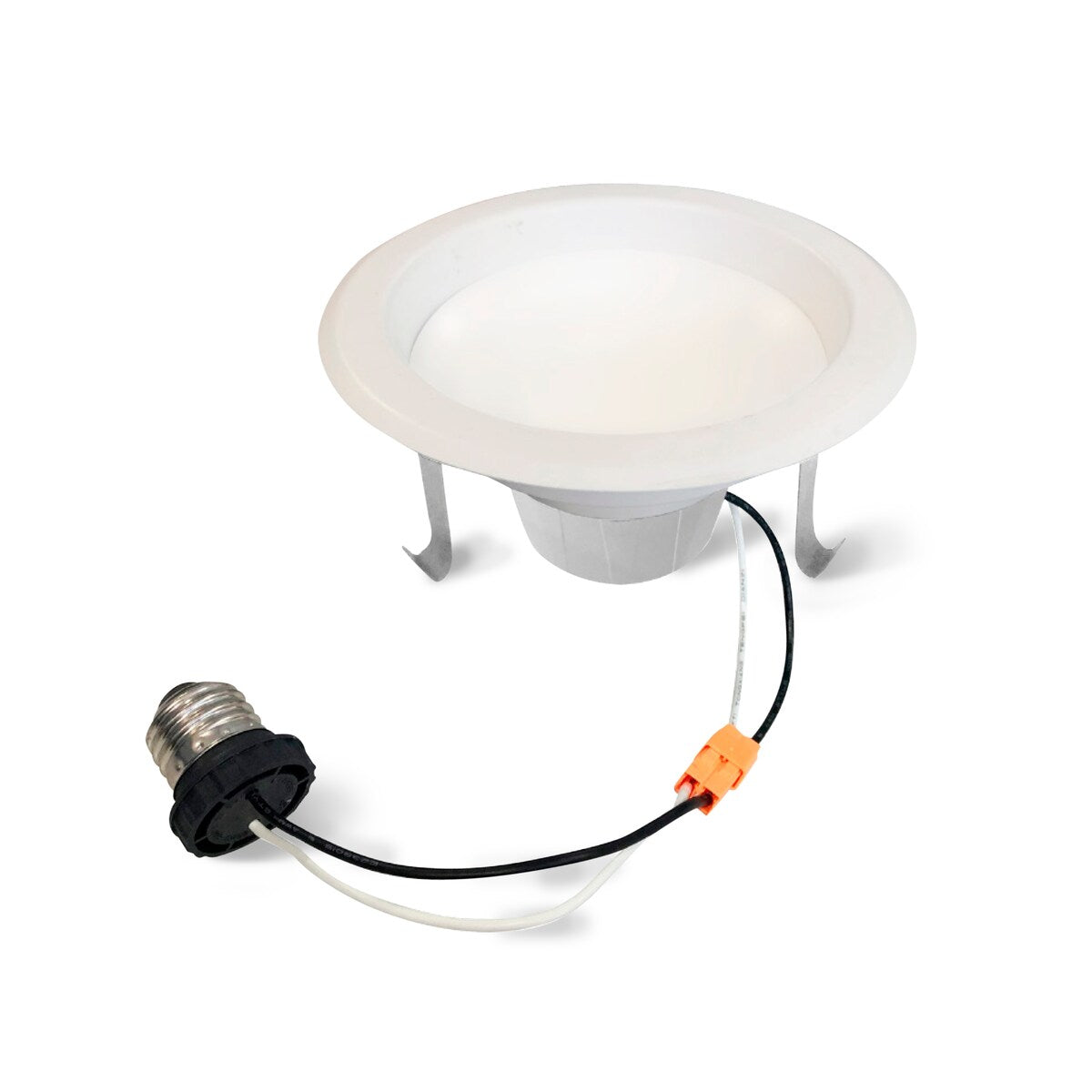Bulbrite Pack of (4) 12 Watt 4" Integrated LED Recessed Downlight with E26 Quick Connect Adapter - Cool White Light