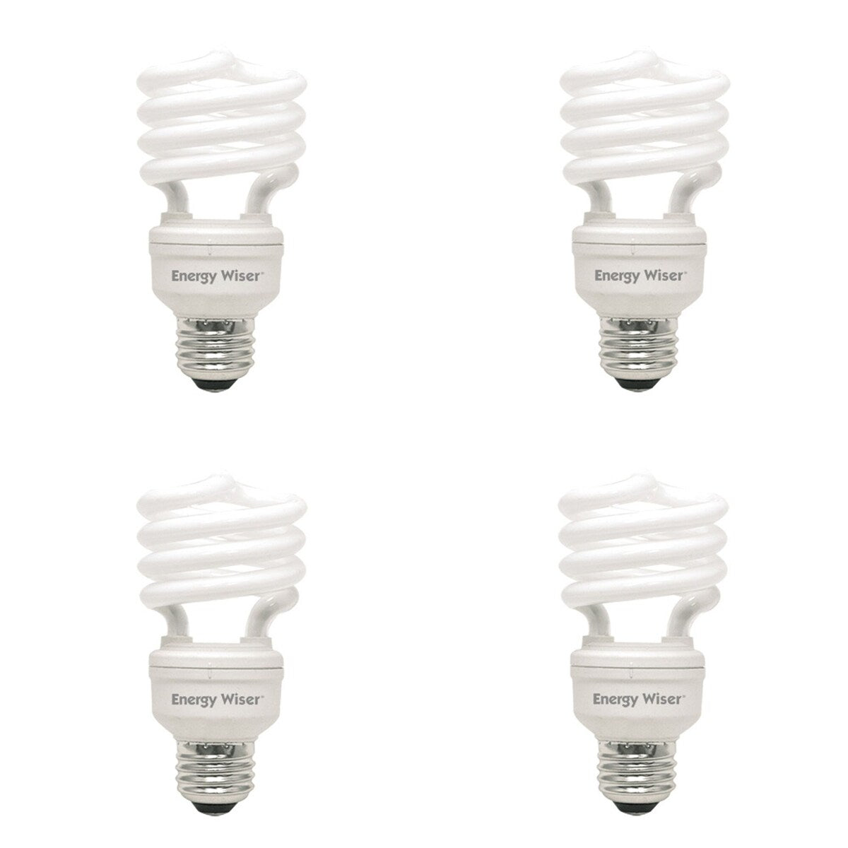 Bulbrite Pack of (4) 18 Watt Frost Energy Wiser Coils T2 COIL Medium (E26) CFL Bulb - Warm White Light