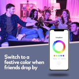 Bulbrite Solana 2-Pack G25 WiFi Connected Edison Filament LED Smart Light Bulb, Clear - Tunable White
