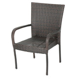 Bullerton Wicker Wood 6-piece Dining Set by Christopher Knight Home