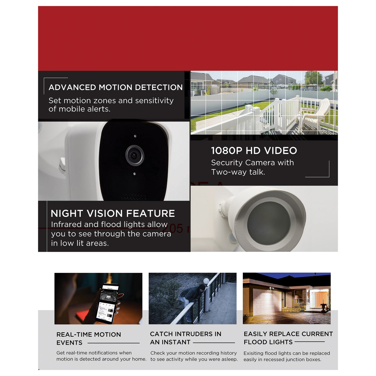 Bullet Outdoor SMART Security Camera Starfish enabled Black Finish