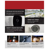 Bullet Outdoor SMART Security Camera Starfish enabled Black Finish
