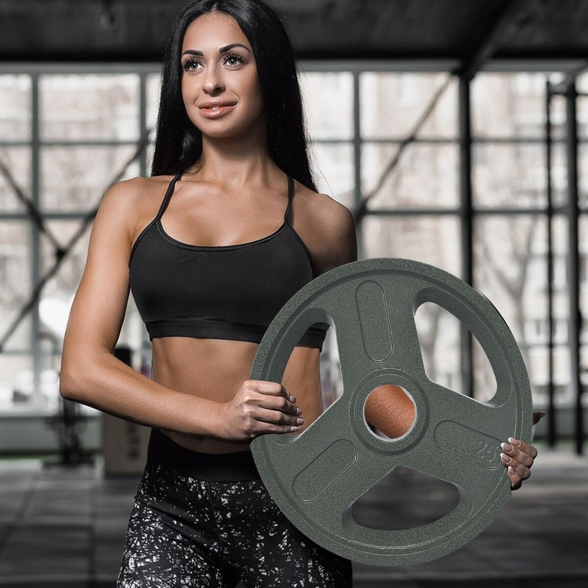 Bumper Plates Olympic weight plates, bumper weight plates, steel inserts, strength training, one piece of 25LB