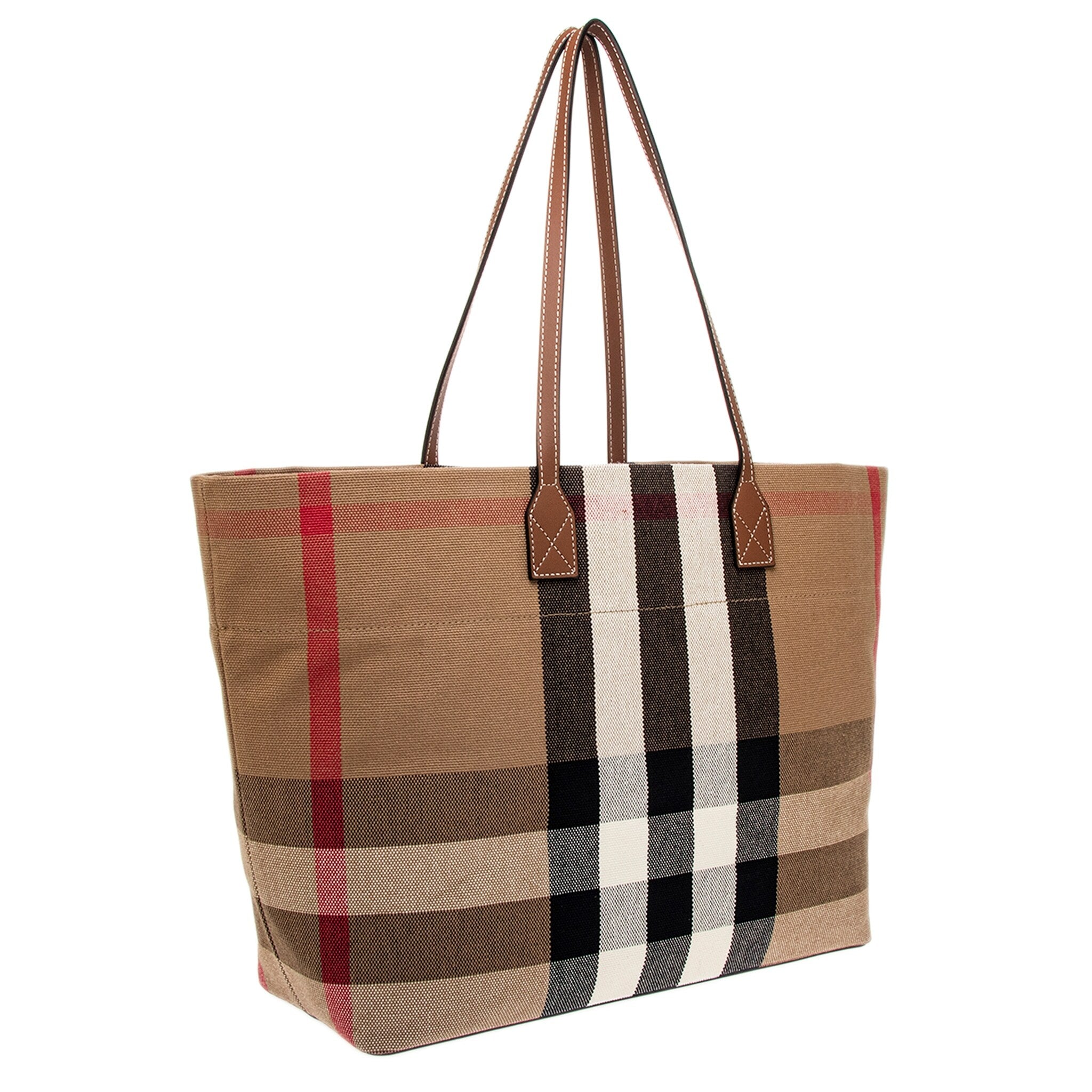 トートバッグ BURBERRY EMBROIDERED CANVAS LONDON SHOPPING BAG Burberry Embroidered Canvas Small London Shopping Bag – LOZURI®