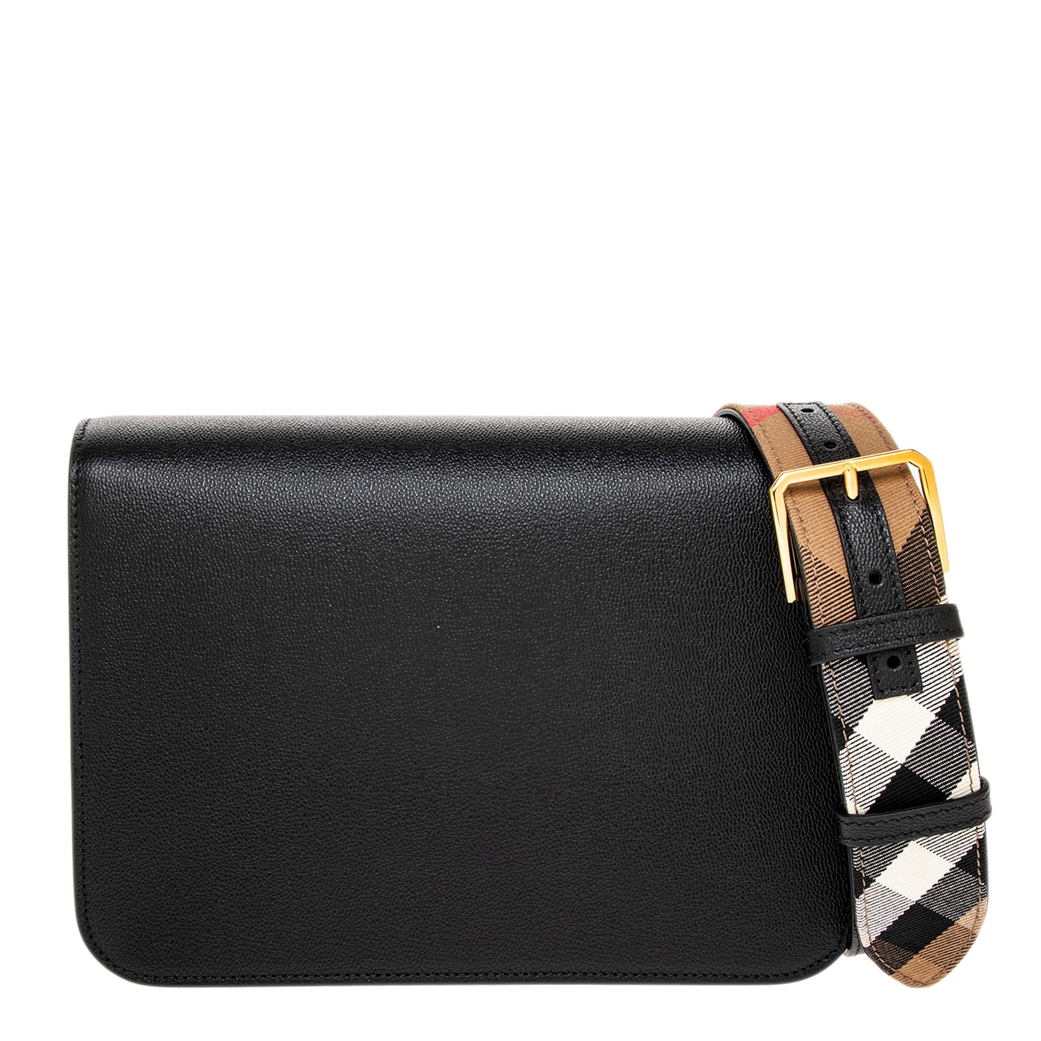Burberry Mackford Check and Leather Bag – Overstock
