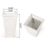 Burgos Outdoor Cast Stone Outdoor Tapered Planter by Christopher Knight Home