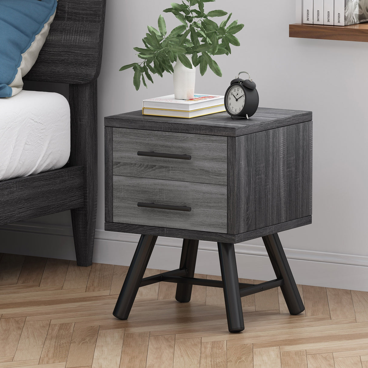 Burgoyne Mid-Century Modern Nightstand by Christopher Knight Home