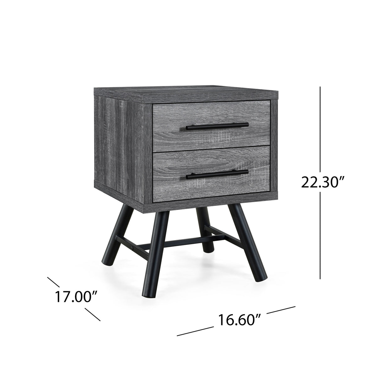Burgoyne Mid-Century Modern Nightstand by Christopher Knight Home
