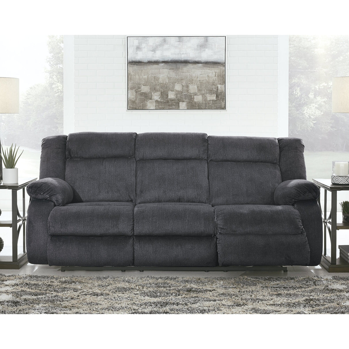 Burkner Dark Grey Reclining Power Sofa