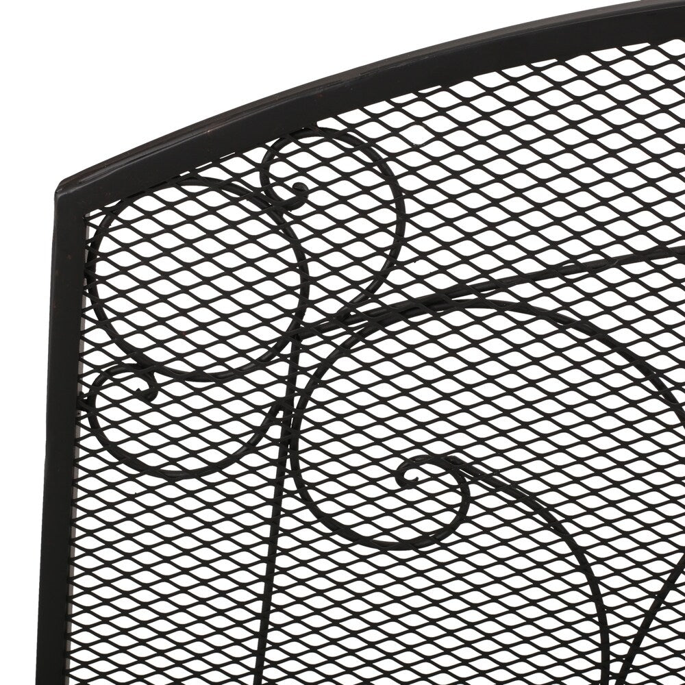 Burnell Contemporary Iron Fireplace Screen by Christopher Knight Home - 30.75" H x 36.00" W x 10.00" D