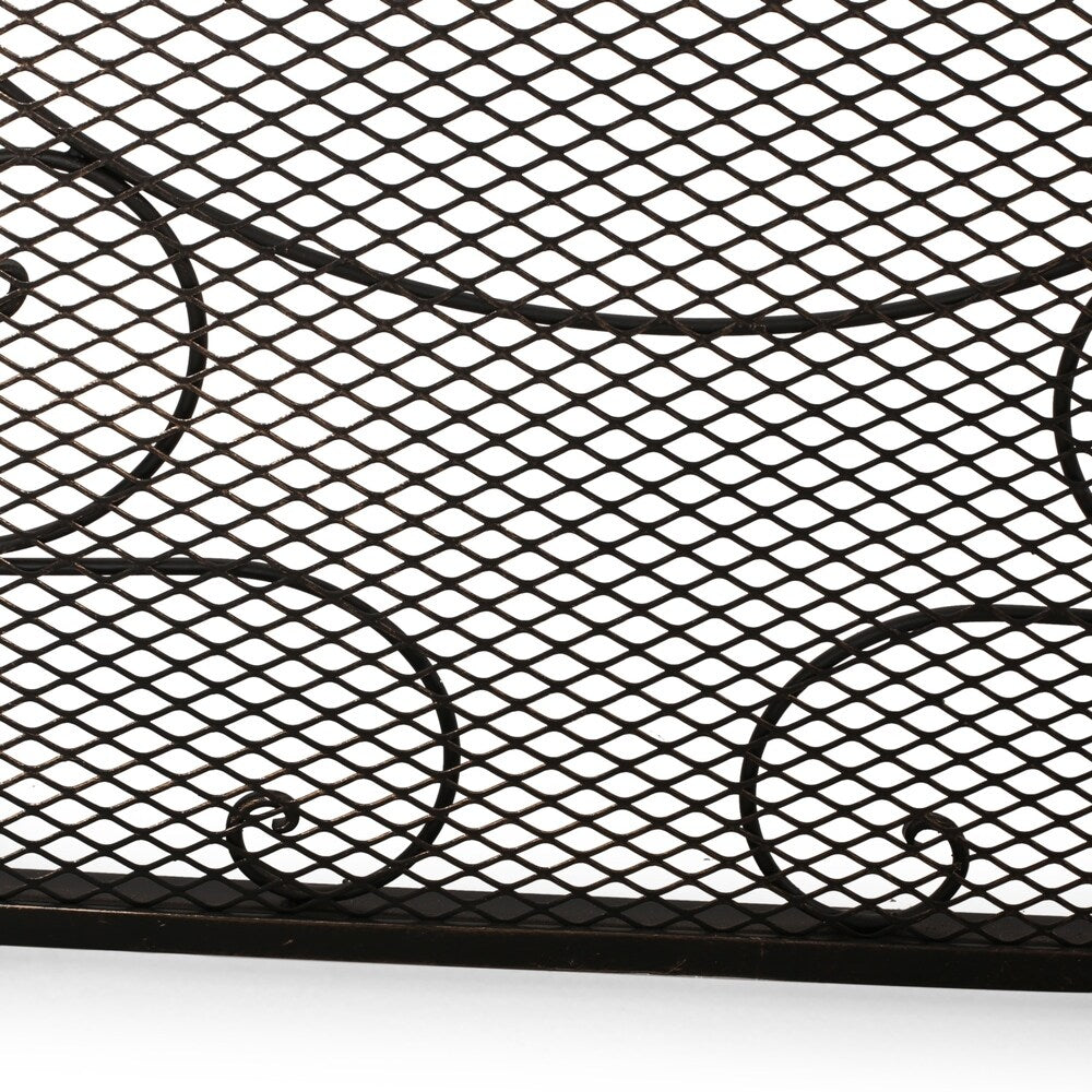 Burnell Contemporary Iron Fireplace Screen by Christopher Knight Home - 30.75" H x 36.00" W x 10.00" D
