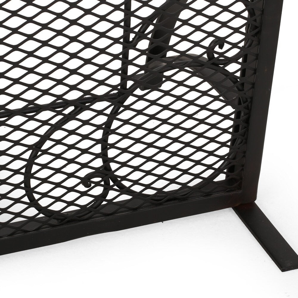 Burnell Contemporary Iron Fireplace Screen by Christopher Knight Home - 30.75" H x 36.00" W x 10.00" D