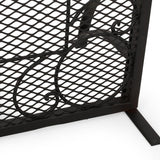 Burnell Contemporary Iron Fireplace Screen by Christopher Knight Home - 30.75" H x 36.00" W x 10.00" D