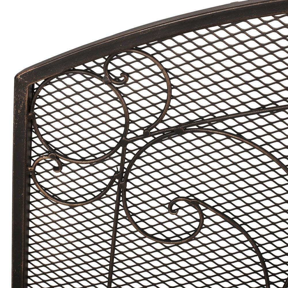 Burnell Contemporary Iron Fireplace Screen by Christopher Knight Home - 30.75" H x 36.00" W x 10.00" D