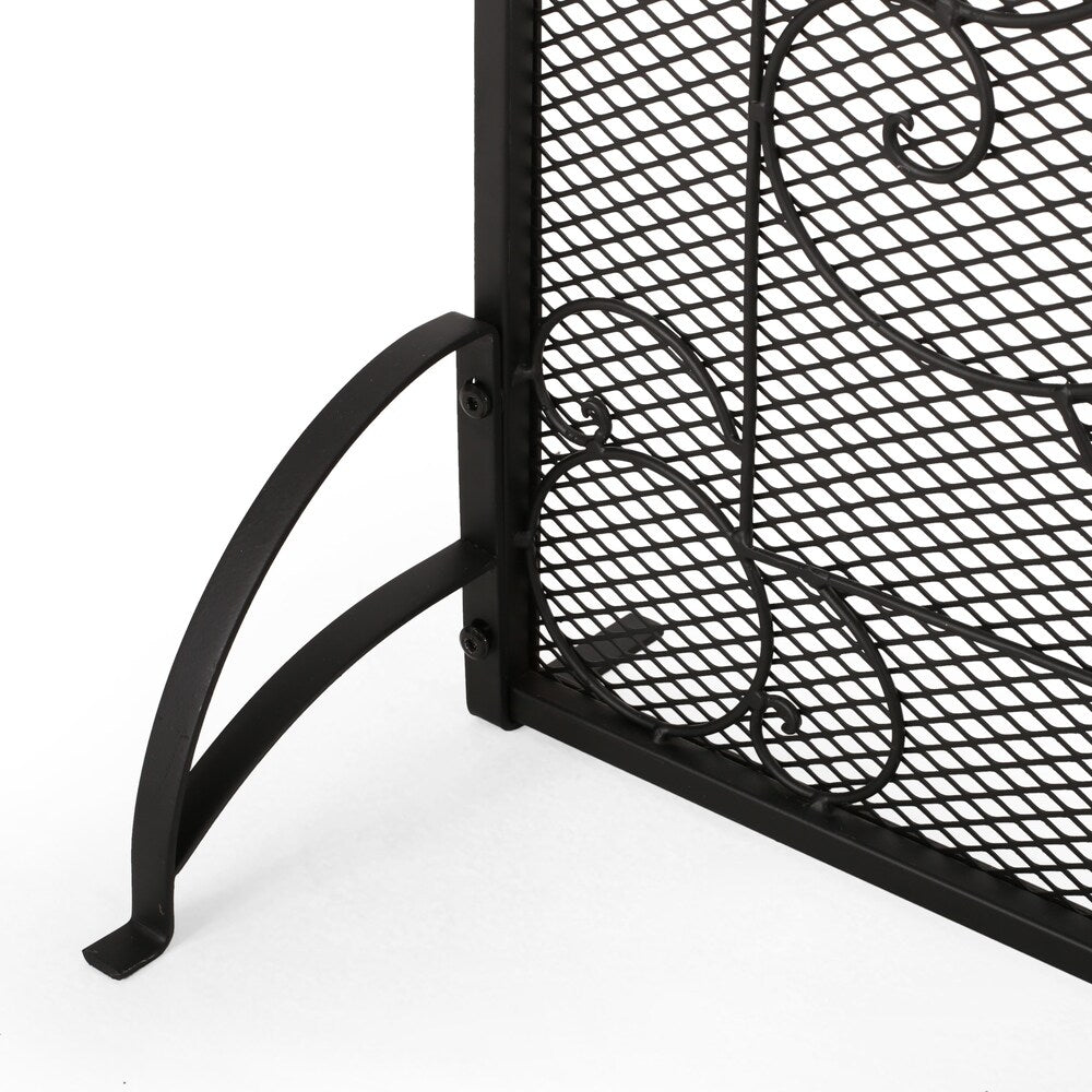 Burnell Contemporary Iron Fireplace Screen by Christopher Knight Home - 30.75" H x 36.00" W x 10.00" D