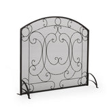 Burnell Contemporary Iron Fireplace Screen by Christopher Knight Home - 30.75" H x 36.00" W x 10.00" D