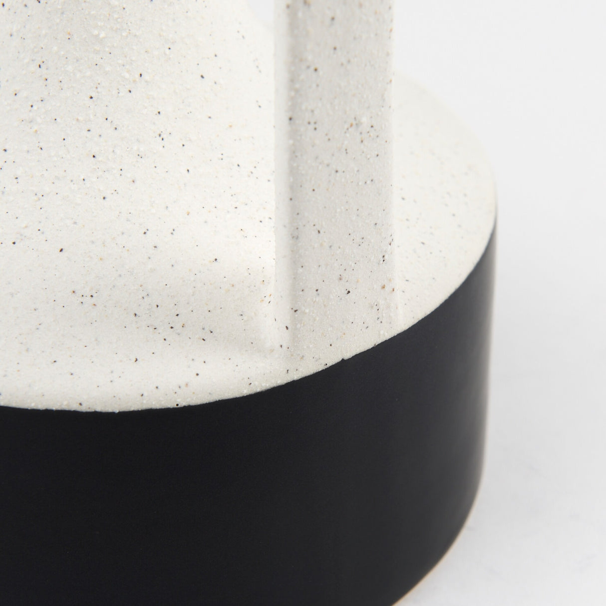Burton Medium White & Black Ceramic Jug Vase