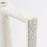 Burton Medium White & Black Ceramic Jug Vase