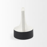 Burton Medium White & Black Ceramic Jug Vase