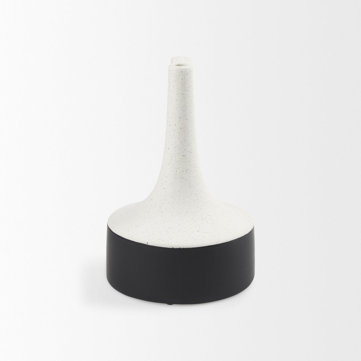 Burton Medium White & Black Ceramic Jug Vase