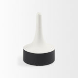 Burton Medium White & Black Ceramic Jug Vase