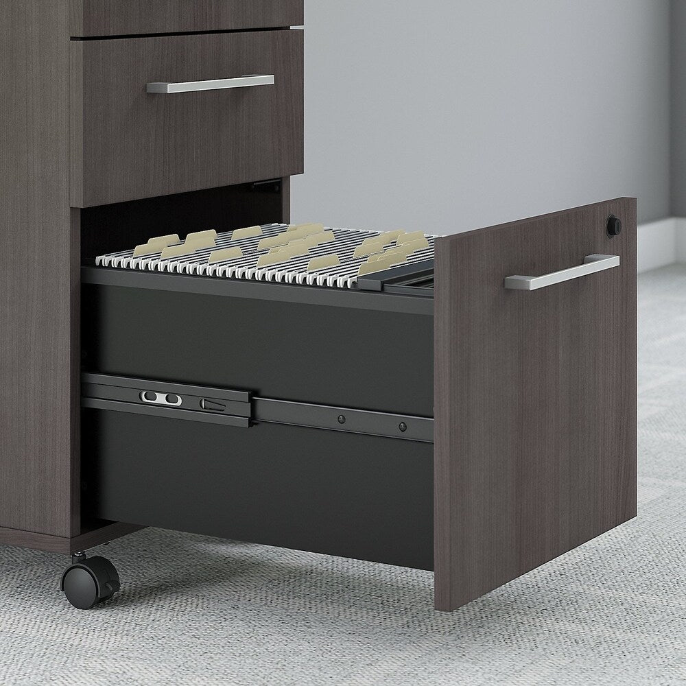 Bush 400 Series 60W x 30D Table Desk, Credenza & 3 Drawer File