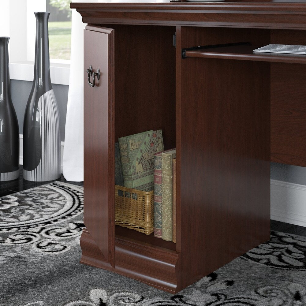 Bush Birmingham Office Desk with Hutch, Lateral File and Bookcase