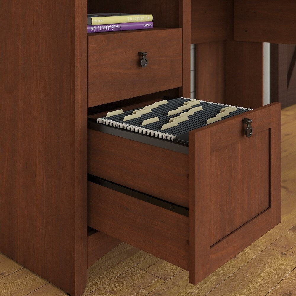 Bush Buena Vista L Shaped Desk, Lateral File and Small Storage Cabinet