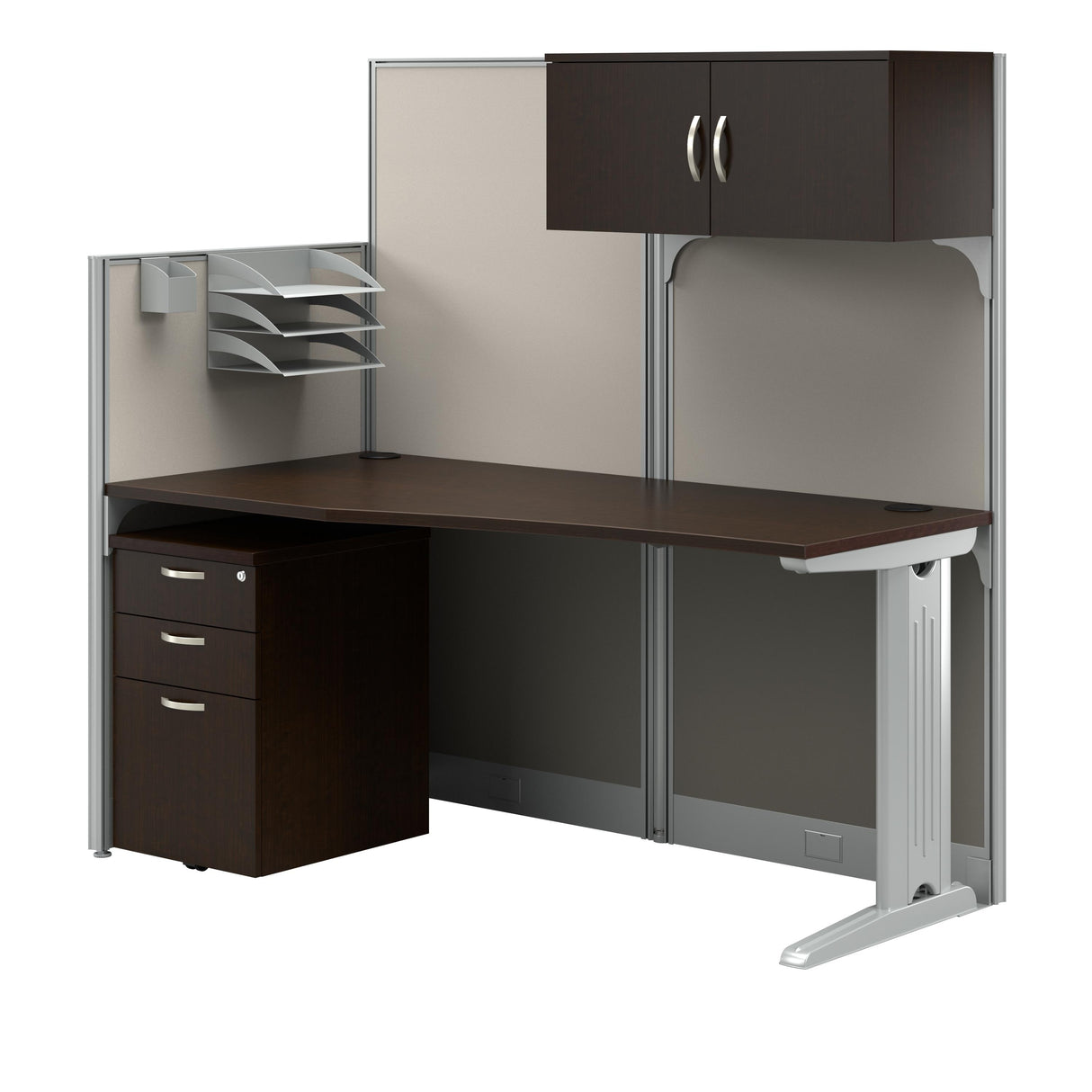 Office in an Hour 65W Workstation with Storage by Bush Business Furniture