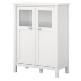 Bar Cabinet with Wine Storage in White