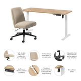 Bush Furniture Energize Height Adjustable Standing Desk and Chair Set
