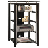 Midnight Mist Set of 2 Media Stands in Black